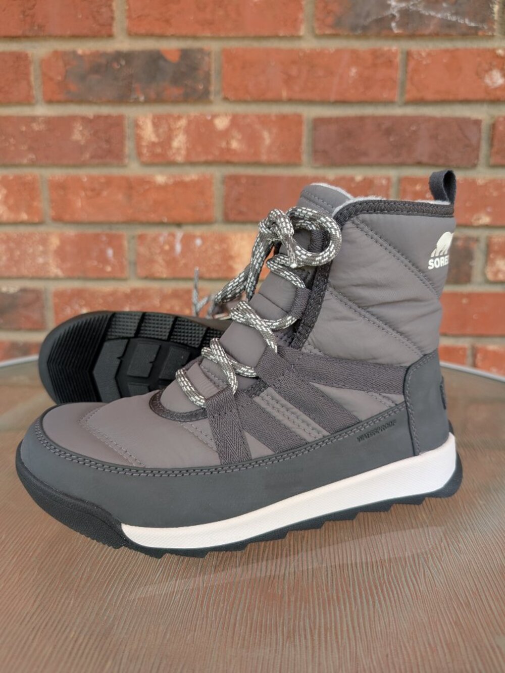 Women's Sorel Insulated Waterproof Ankle Boots Grey Size 6